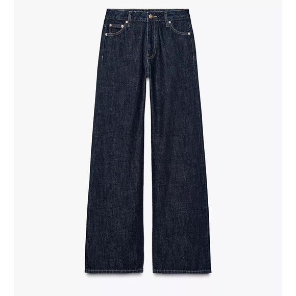 Zw Collection Pantalon Zara Wide Leg ZARA MID-RISE LOOSE FIT JEANS